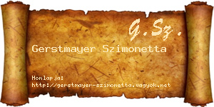 Gerstmayer Szimonetta névjegykártya